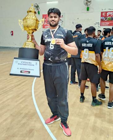 Arshdeep Singh Beniwal has bagged a gold medal at the 54th Senior Men National Handball Championship held in Kurukshetra